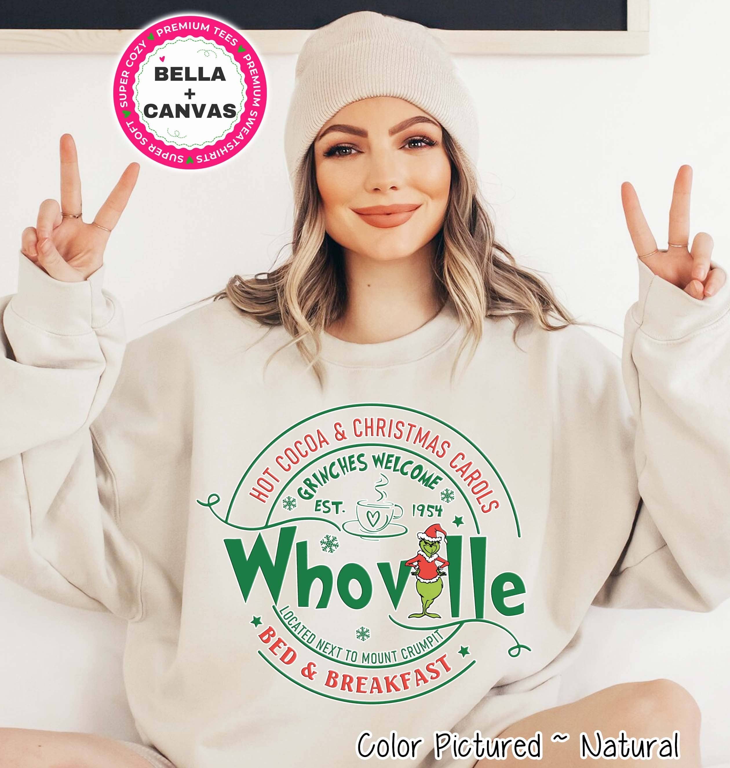 TheKingShirt - Wholesale Graphic Sweatshirt - Women's - Whoville Christmas Sweatshirt, Grinch Christmas Sweater