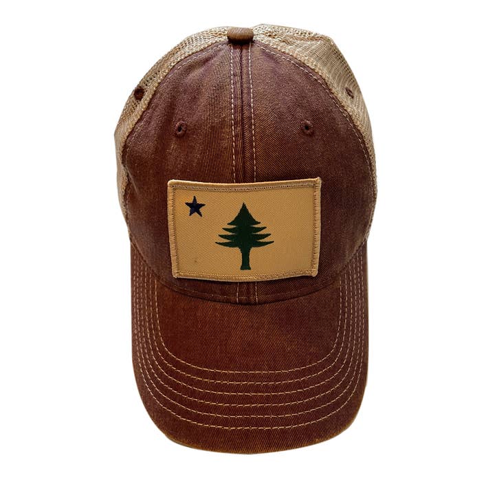 Original Maine - Wholesale Trucker Hat - Unisex - Original Maine Flag Faded Trucker Hat1