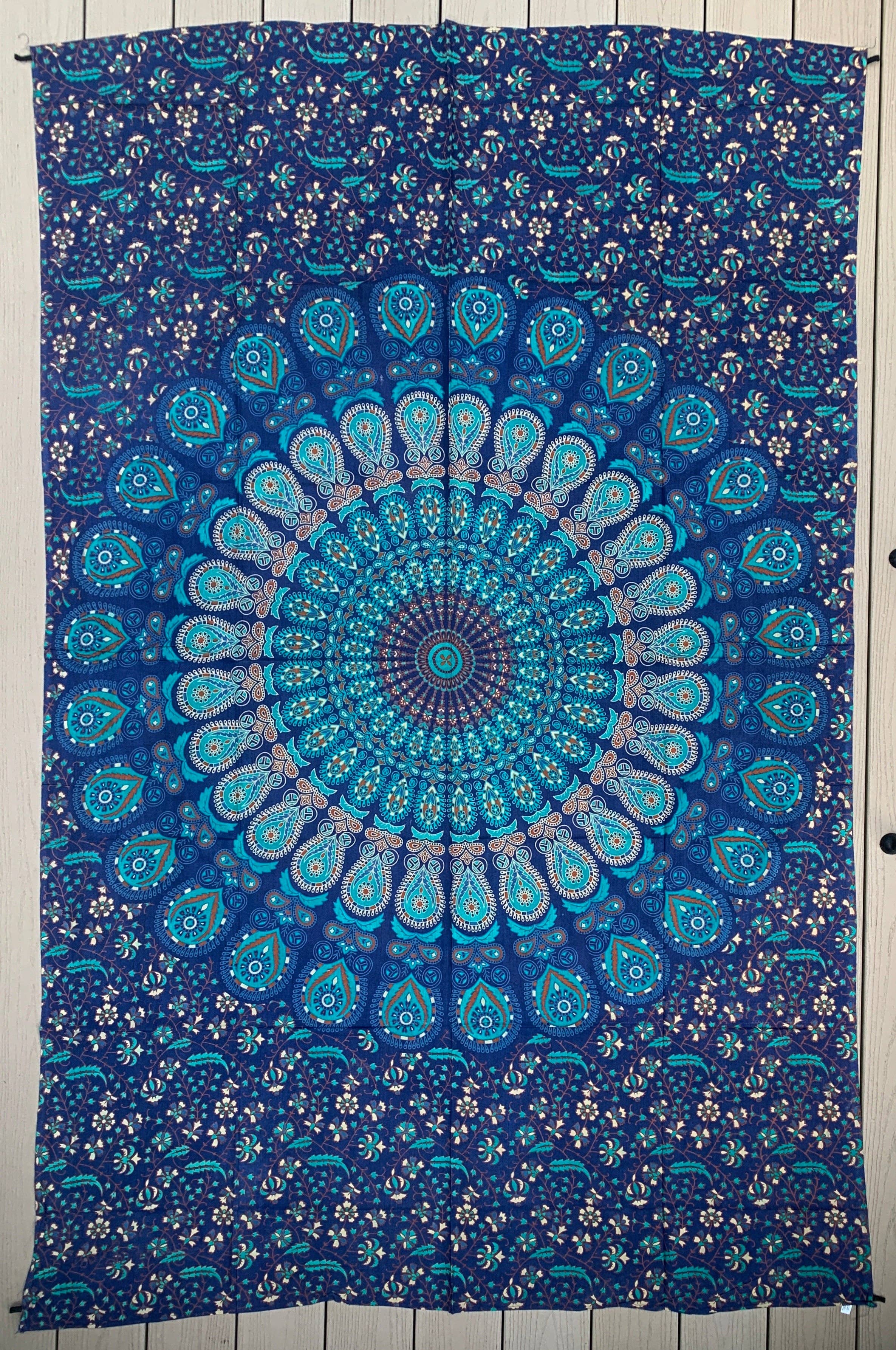 Lungta Imports - Wholesale Tapestry/Textile - Lotus Mandala Tapestry Wall Decor Beach Throw 80”X50”7
