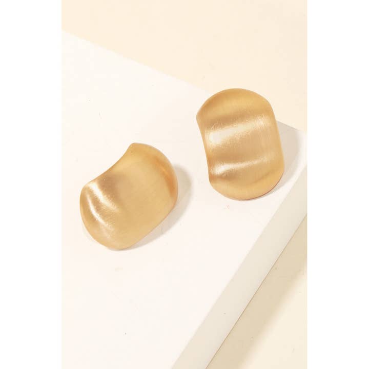 Brushed Metallic Shield Earrings for wholesale by Anarchy Street