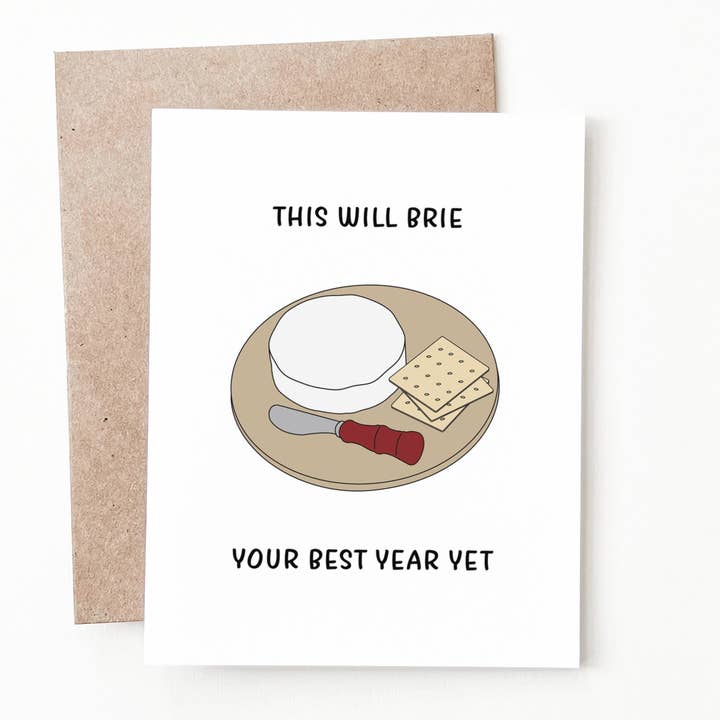 Cartão de aniversário Brie por atacado de Nine Two Design
