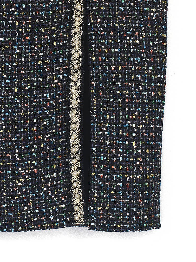 Couleur comme sur les photos Ensemble Veste et Jupe en Tweed Vintage Coloré à Sequins SET250Y en vente sur Faire15