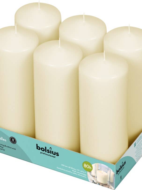 Horeca Stompkaarsen 20/7 Tray 6 Ivoor voor wholesale door Sfeerpunt