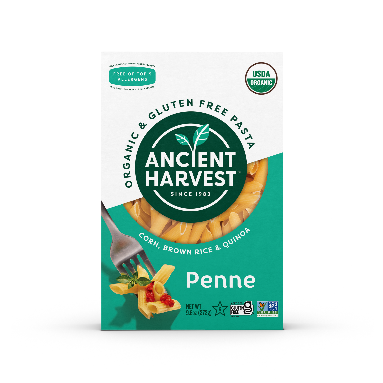 Ancient Harvest and Pamela's - Wholesale Pasta - Ancient Harvest Organic Corn, Rice & Quinoa Penne, 9.6 oz0