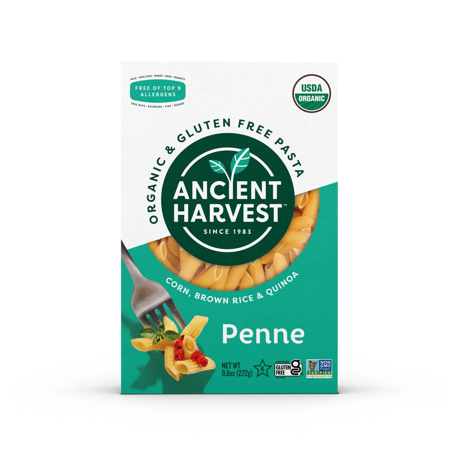 Ancient Harvest and Pamela's - Wholesale Pasta - Ancient Harvest Organic Corn, Rice & Quinoa Penne, 9.6 oz
