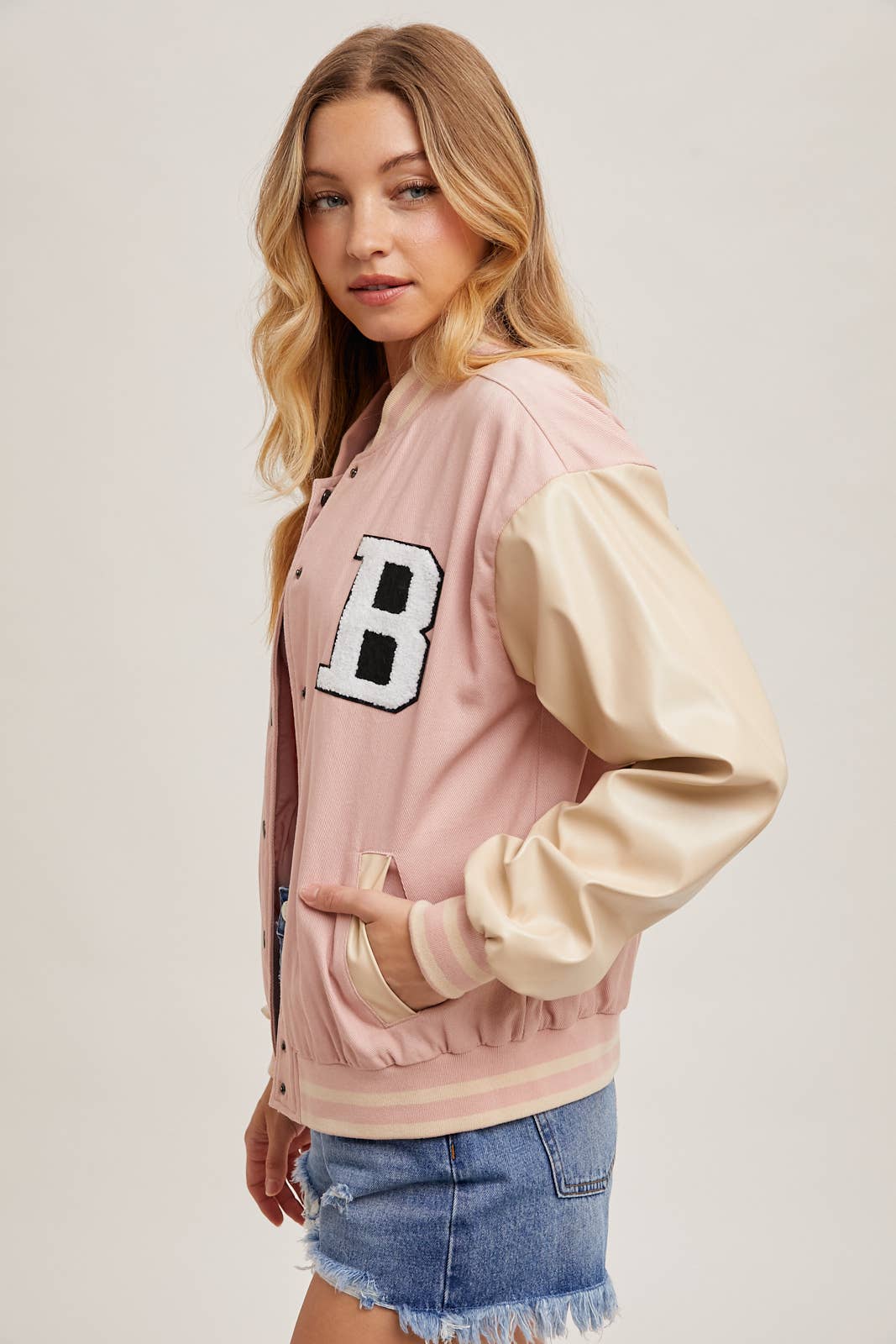 Bluivy - Wholesale Varsity/Baseball Jacket - Women's - COLOR BLOCK VARSITY JACKET13