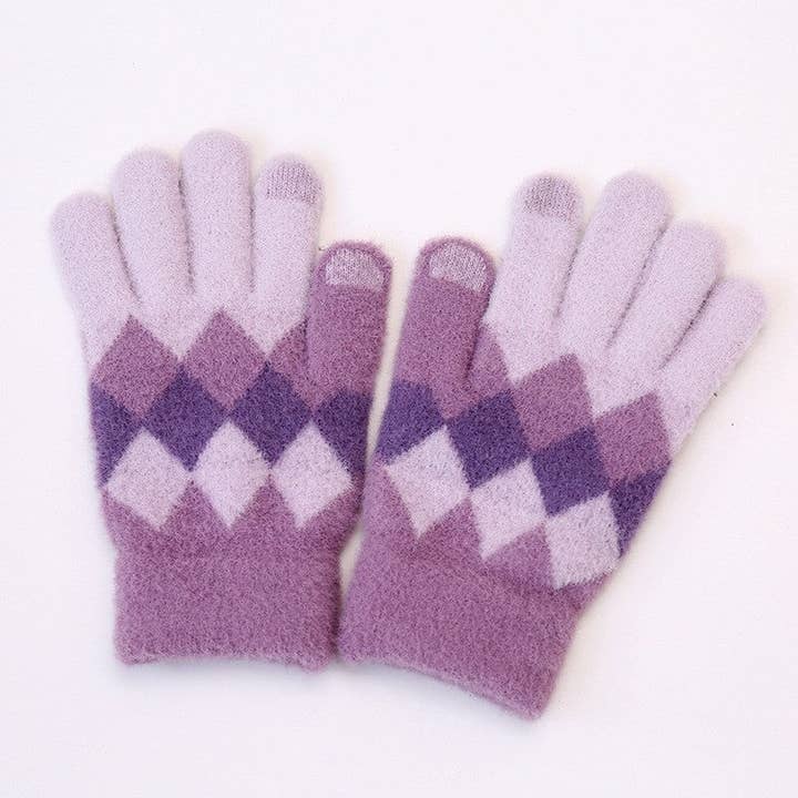 Basis Fancy - Wholesale Gloves - Kids - Kids Five Finger Knitted Gloves1