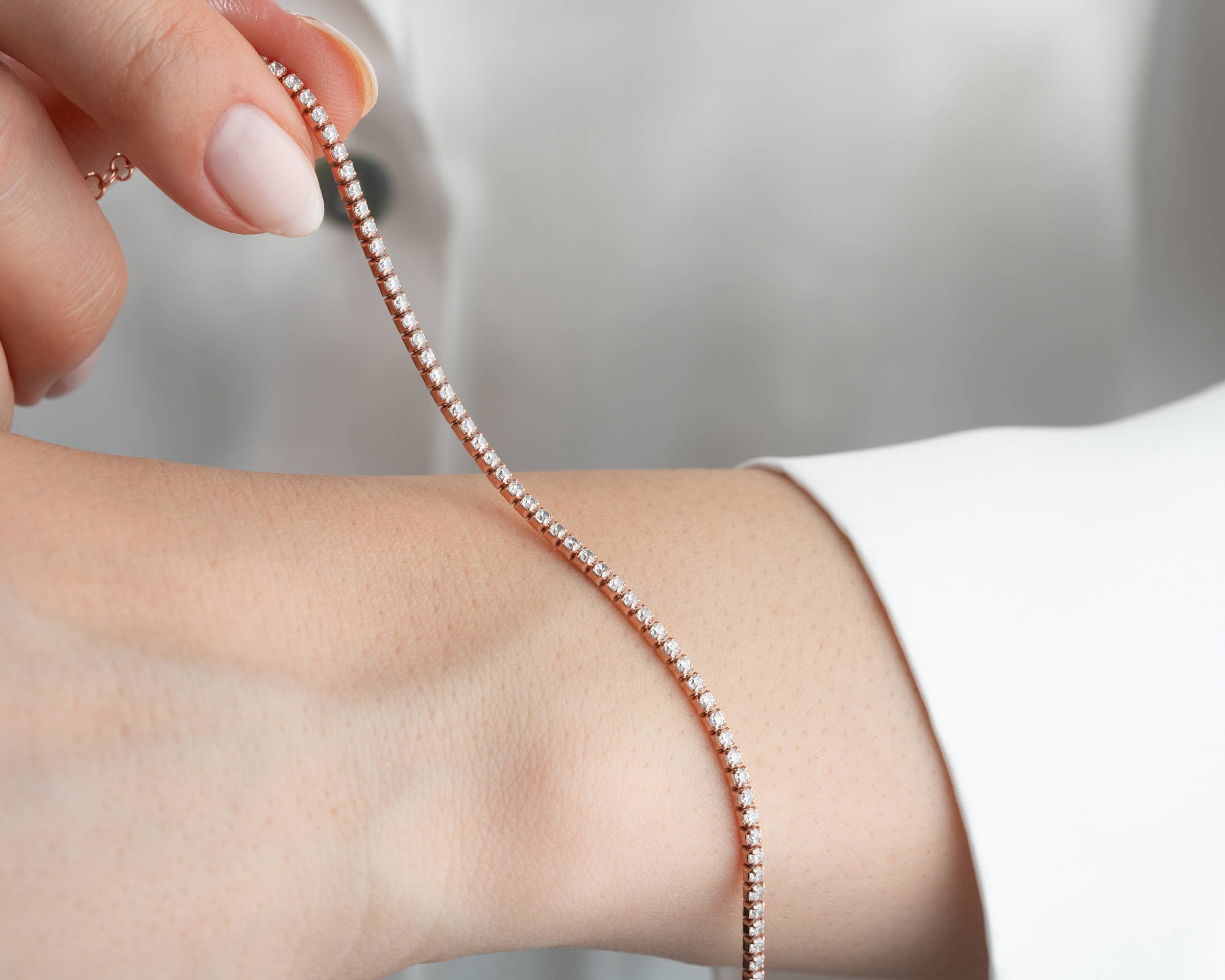 JoyPersonalized - Wholesale Tennis Bracelet - Dainty Tennis Bracelet, Diamond Cubic Zirconia Bracelet 8