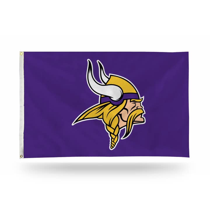 NFL Football Minnesota Vikings Standard 3' x 5' Banner Flag for wholesale by Rico Industries