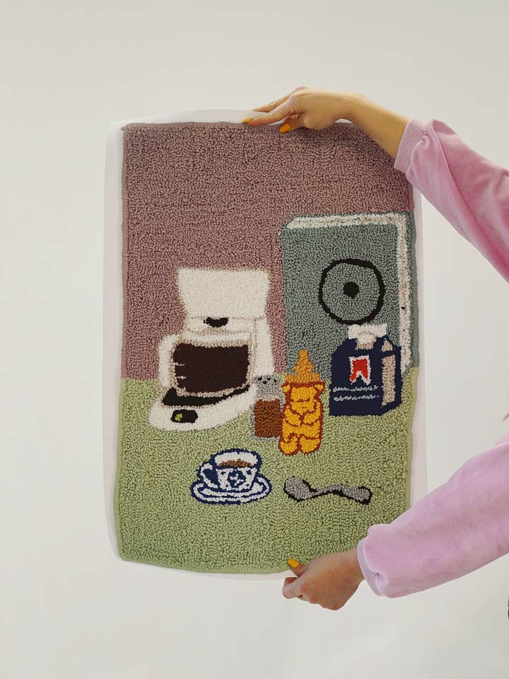 « Faire du café à la maison » Impression d'art en fibre pour la vente par Genevieve La Valle