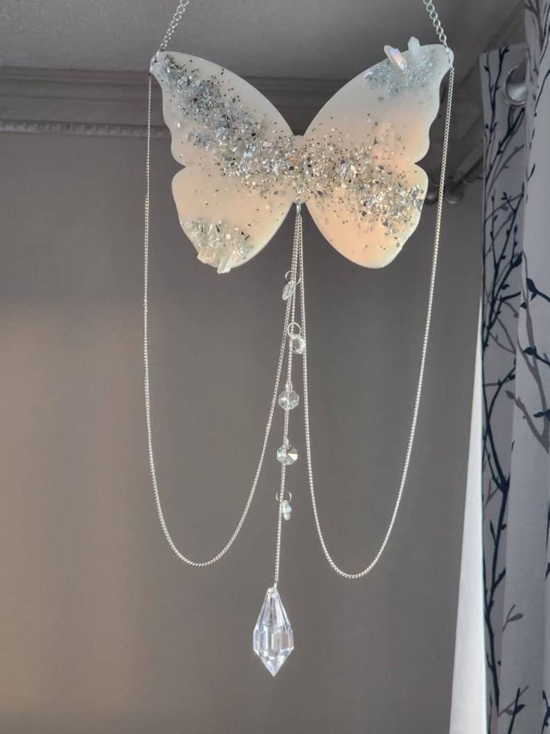 Grey Stone boutique - Wholesale Suncatcher - Handmade Butterfly Crystal Suncatcher, Rainbow Maker0