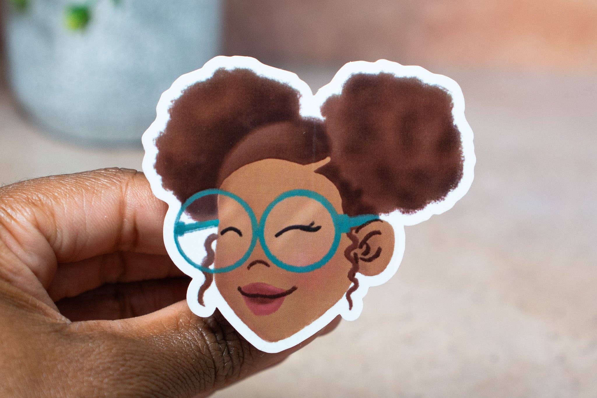 Pounded Yam Productions - Wholesale Sticker - Black Girl Hairstyles Stickers: Afro Puffs1