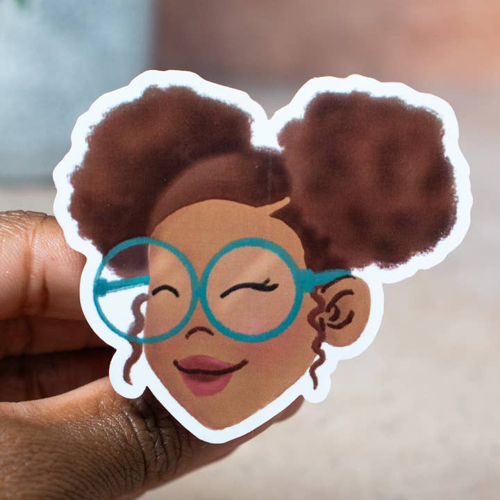 Pounded Yam Productions - Vendita all'ingrosso Adesivo - Adesivi per acconciature di ragazze nere: Afro Puffs1