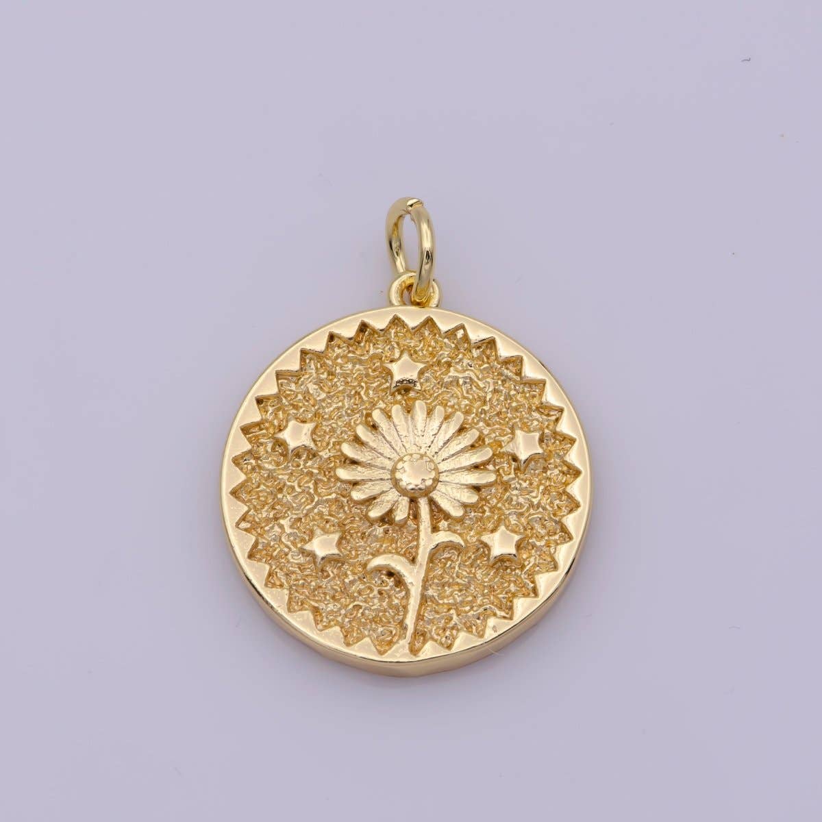 Aim Eternal - Wholesale Individual Charm/Pendant - Dainty Floral Collection Sun Flower, Rose, Holly Flower, Cherry Blossom, Lotus Charm 18K Gold Filled Medallion N-189 N-190 N-191 N-192 N-2016