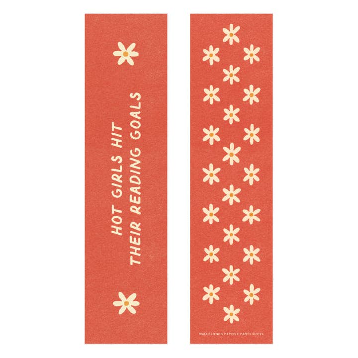 Hot Girls Reading Goals Bookmark for wholesale by Wallflower Paper & Party