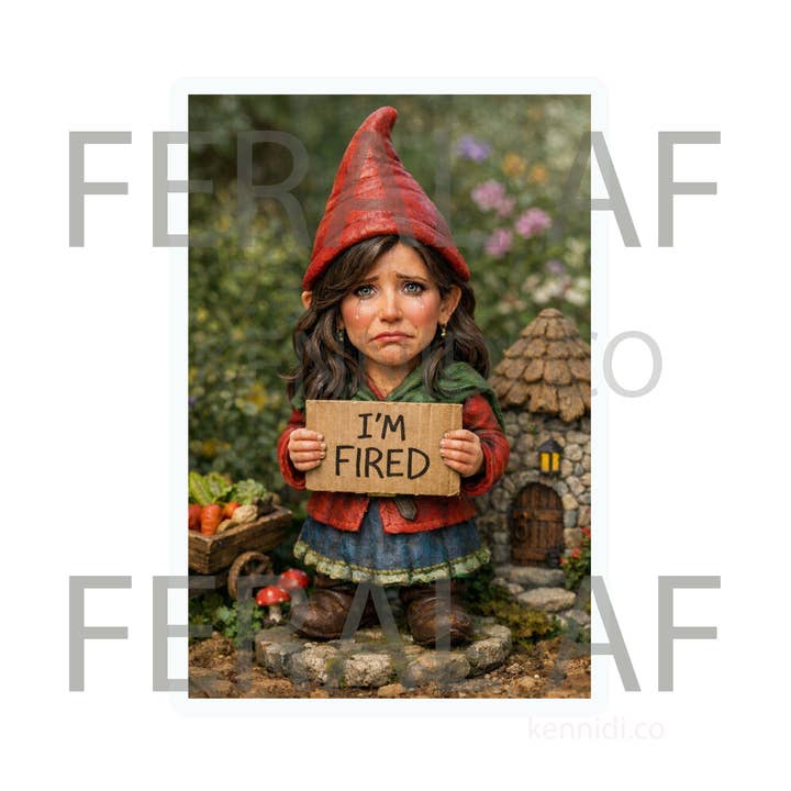 Pegatina "Gnome-Noem despedido" para venta al por mayor de Kennidi Co.