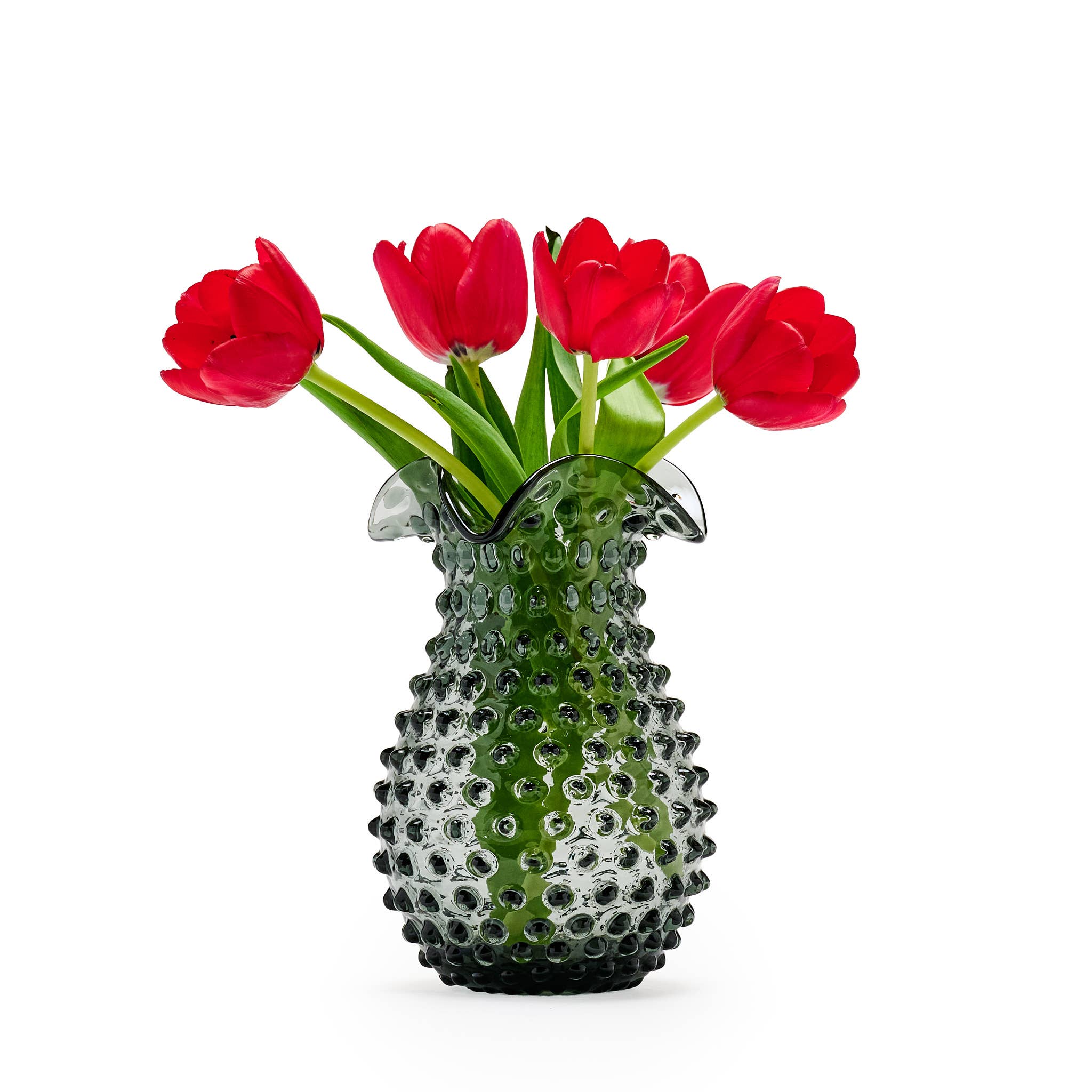 Maure Luxury Gifts - Wholesale Vase - Hobnail Vase | Charcoal Haze | Petal | Bohemian Crystal1