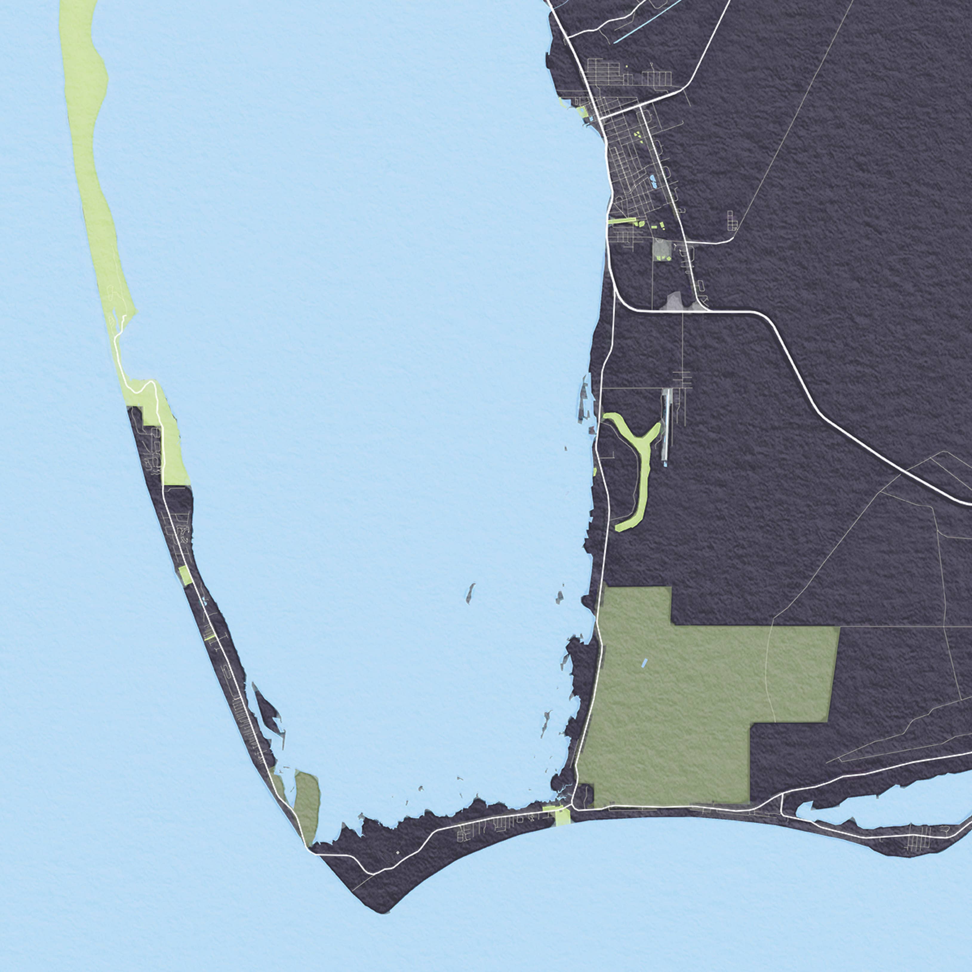 Sparks House Co. - Wholesale Art Print - Cape San Blas Florida Map - Watercolor Map Wall Art - Custom6