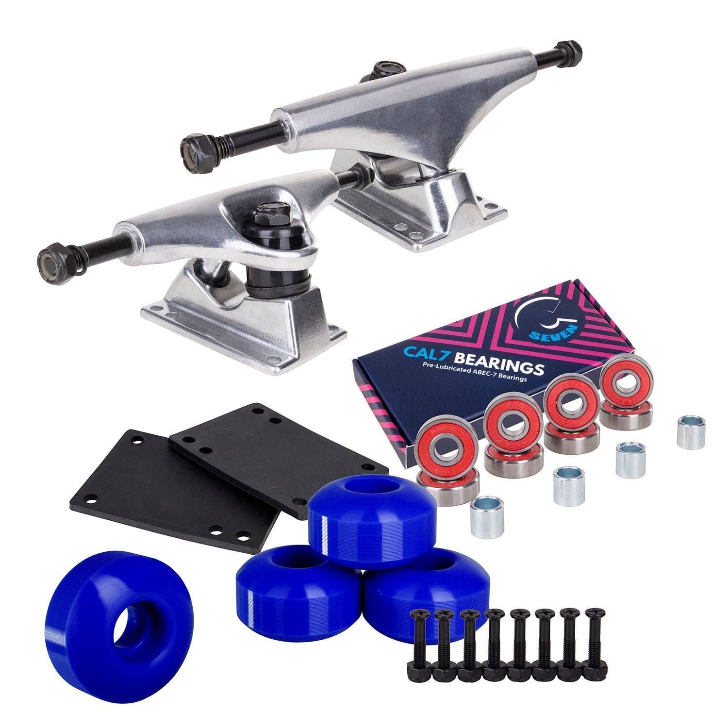 Cal 7 - Wholesale Sporting Accessories - Skateboard Setup Combo | Silver Trucks & 99A Wheels12