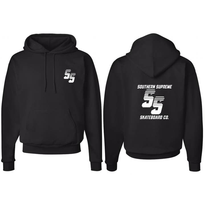 Sort SS Logo Hoodie for engroshandel hos Southern Supreme Skateboard Co.