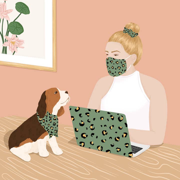 Cocopup London - Wholesale Pet bandana – Dog - Khaki Leopard Bandana8