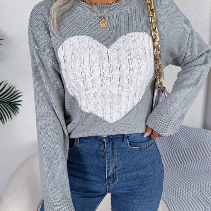 Masyal – wholesale Knitted jumper – Women′s – Autumn/Winter Long-Sleeved Valentine's Pullover Sweater2