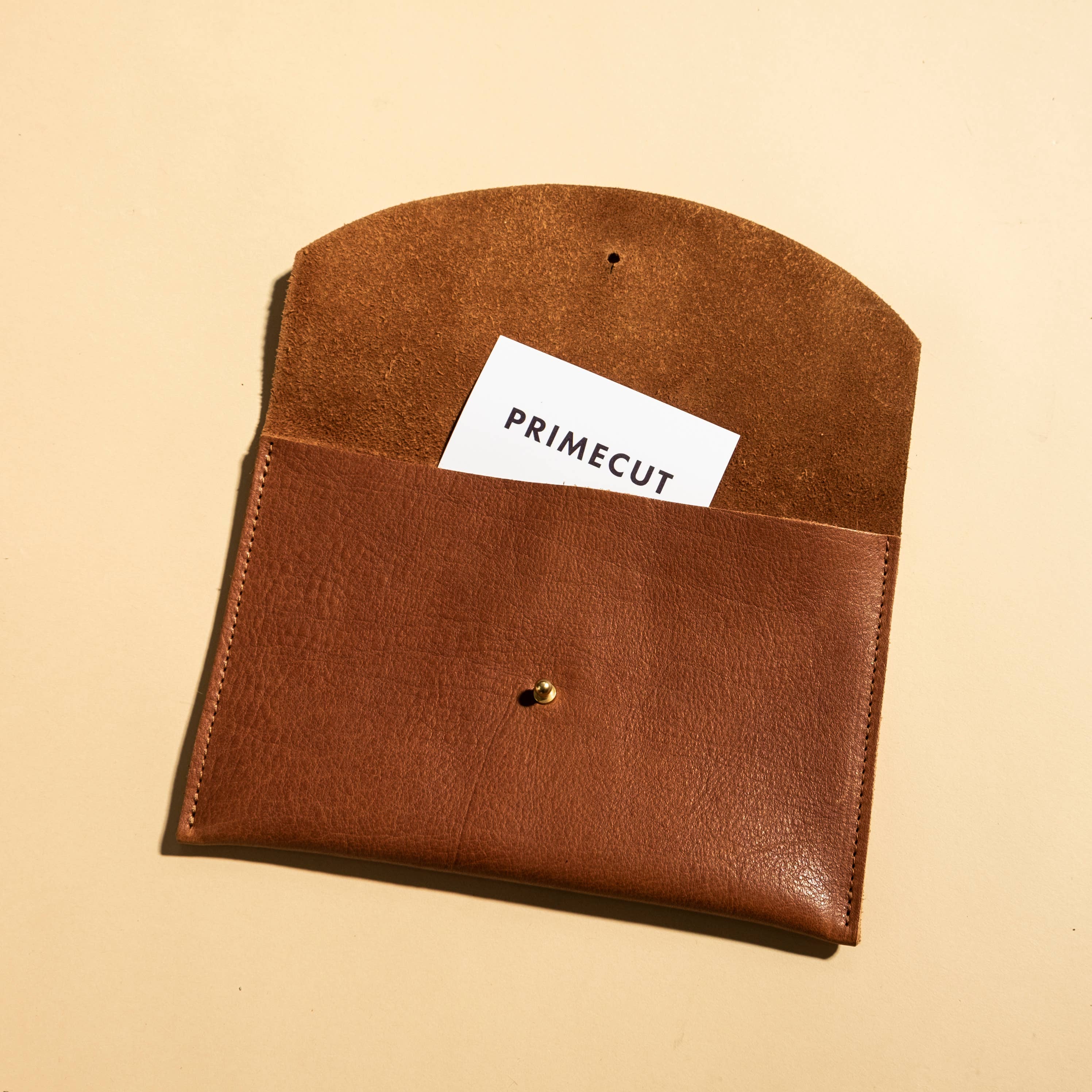 Primecut - Wholesale Clutch Bag - Women's - Envelope Pouch - Cognac Leather1