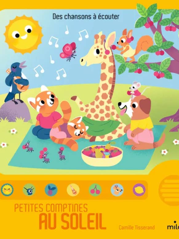 LIVRE SONORE PETITES COMPTINES DU SOLEIL pour la vente par POPPIK