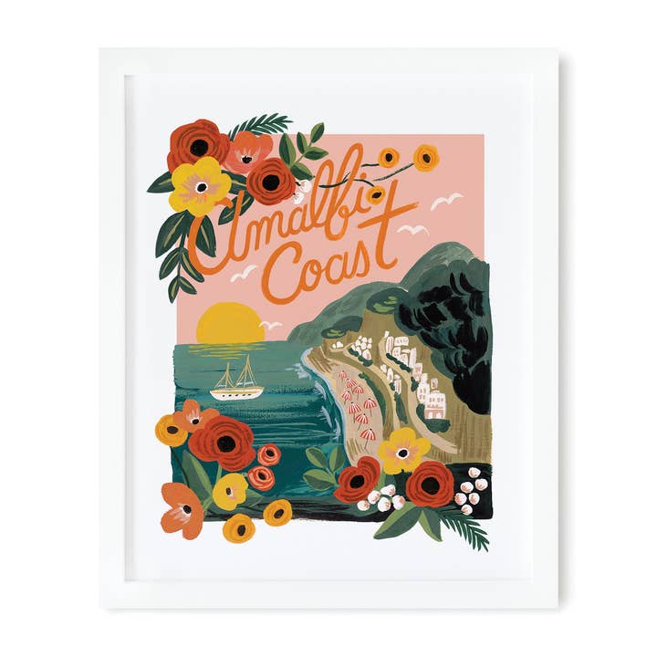 Amalfi Coast Art Print for wholesale by Rifle Paper Co.