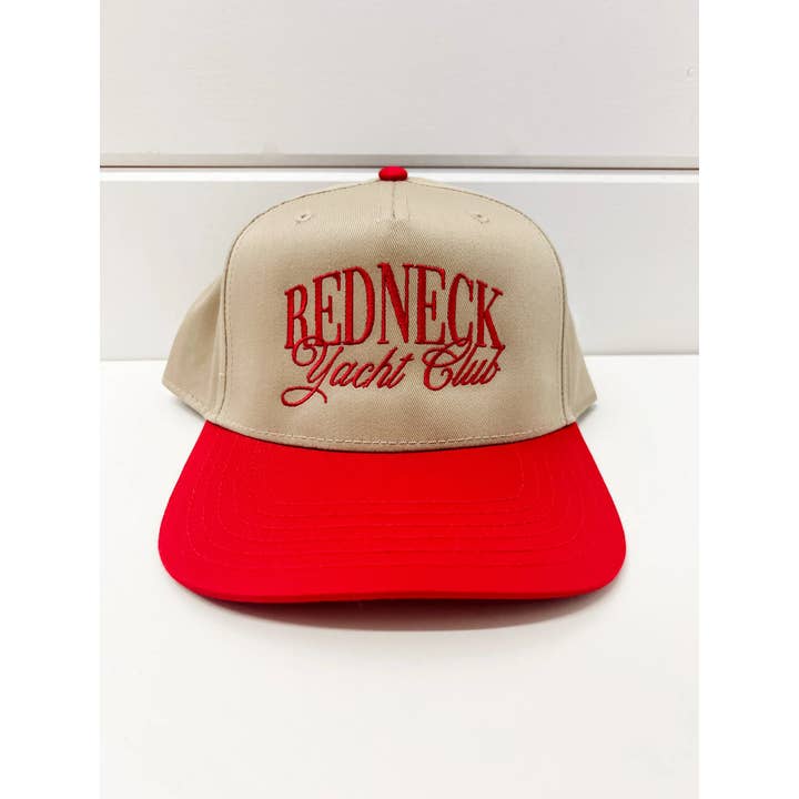 Pierce + Pine - Wholesale Trucker Hat - Unisex - Redneck Yacht Club - Khaki