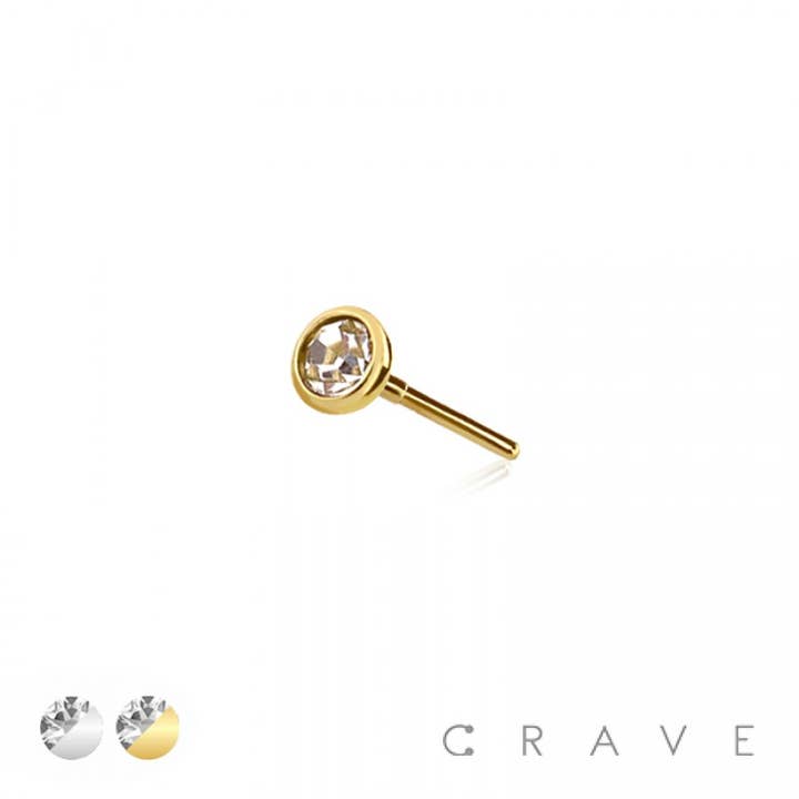 CRAVE BODY JEWELRY - Wholesale Stud/Post Earrings - 10PCS PRESS FIT THREADLESS PUSH-IN TOP 316L SURGICAL STEEL