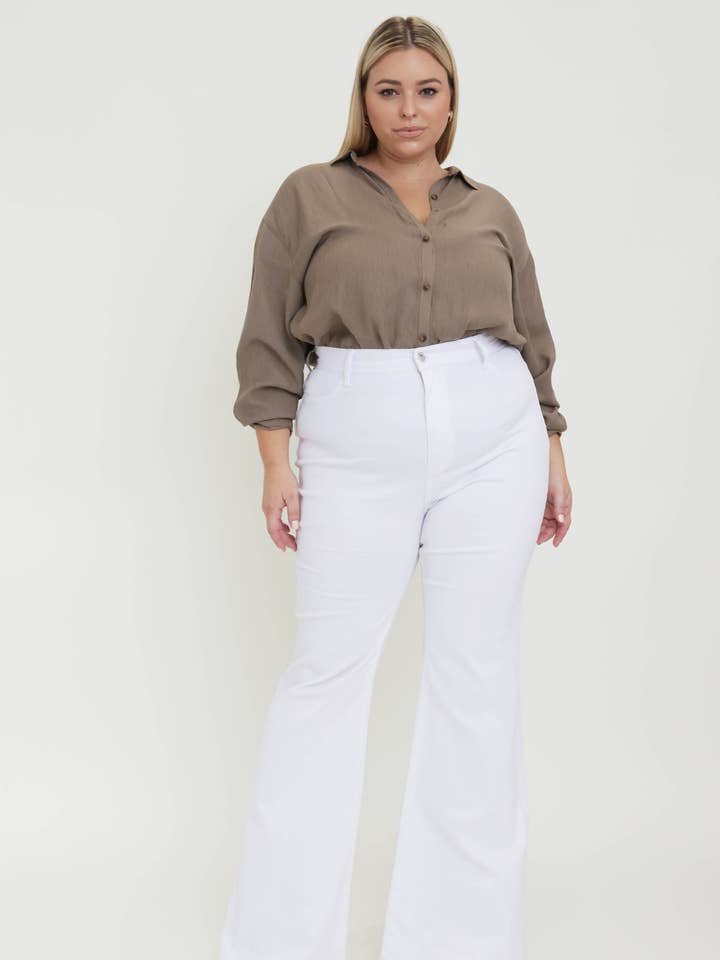 PLUS Bell Flare Jeans for wholesale by Vibrant M.i.U
