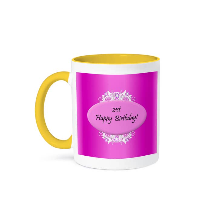 3dRose - Wholesale Coffee Mug - 3dRose, Pink 21st Birthday, Mug