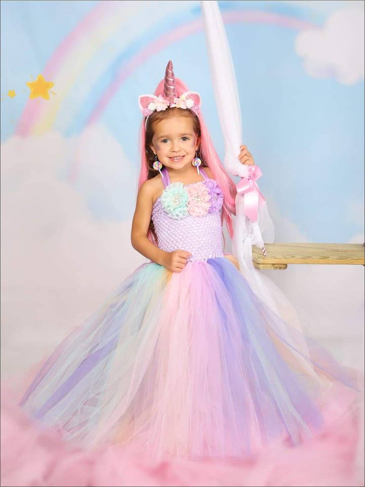 Lilac Girls Unicorn Princess Tutu Costume Dress for wholesale on Faire