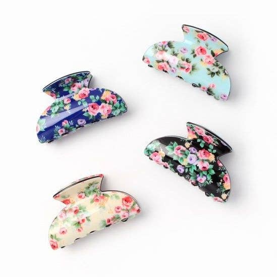 Pinza acrílica con estampado floral de 6,5 cm para venta al por mayor de Inca UK