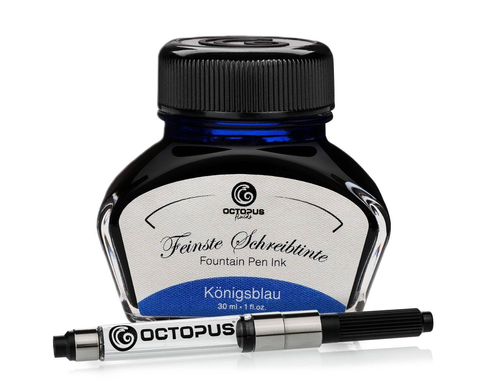 Octopus Concept GmbH – Tinta de escrita por atacado – Tinta de escrita azul royal, apagável, 30 ml com conversor