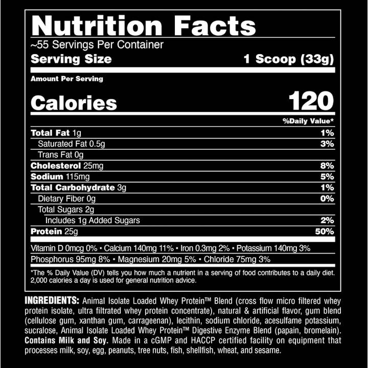 L&F Universal Goods - Wholesale Protein/Superfood Powder - Animal Iso Whey Protein Blend - 55 SRV - Chocolate1