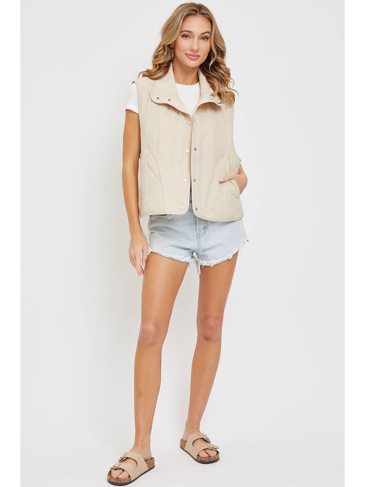 Sweet Lovely by Jen - Wholesale Outerwear Vest - Women's - QUILTED  LIGHTWEIGHT PUFFER VEST15