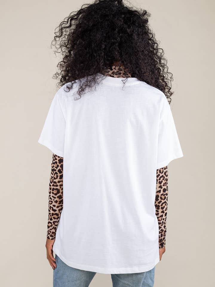 Ami Mesh Print Top | Cheetah Long Sleeve for wholesale on Faire