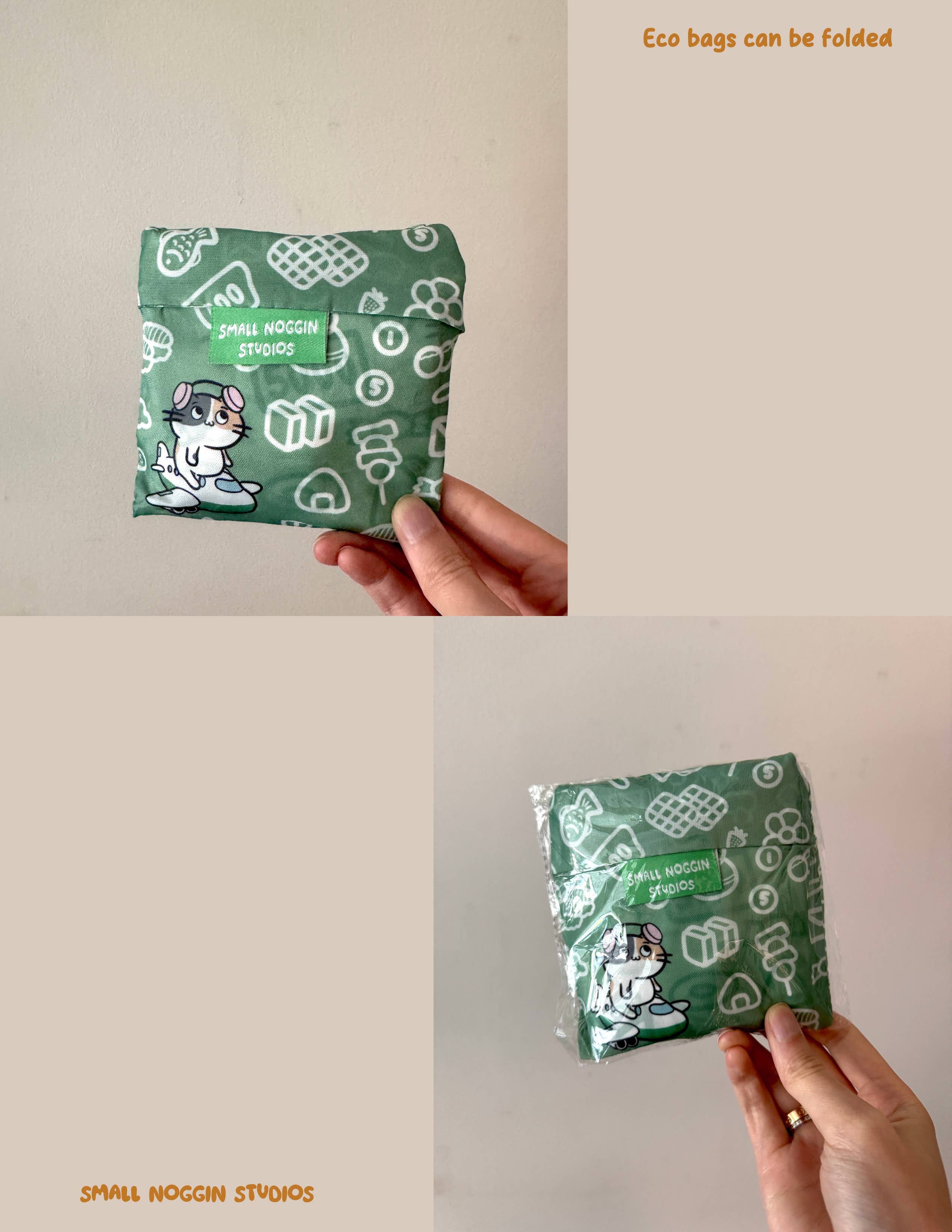 Small Noggin Studios - Wholesale Grocery/Shopping Bag - Cats on Vacation Reusable Grocery Eco Bag 1