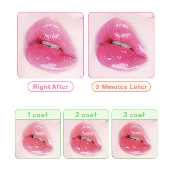 PINEAPPLE Beauty - Wholesale Lip Stain/Dye/Tint - Colorgram COL085 Lovely Raspberry Fruit Glass Tint - 4 pcs