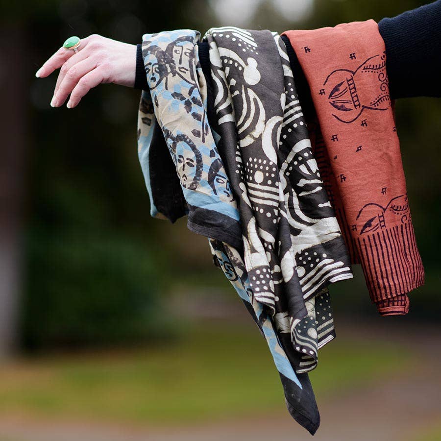 Ichcha – wholesale Halsduk - Dam – Bomull Silk Stor Huvud Fyrkantig Halsduk/Bandana - Uttryck8