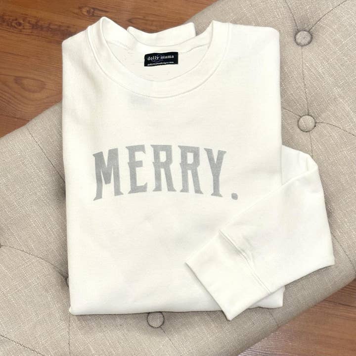 Blake “MERRY” Shirt for wholesale by dolly mama designs, inc