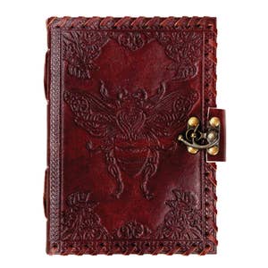 Handmade leather bound journal diary/notebook/sketchbook 3 - Under The Sun  Handmade Decorative Paper