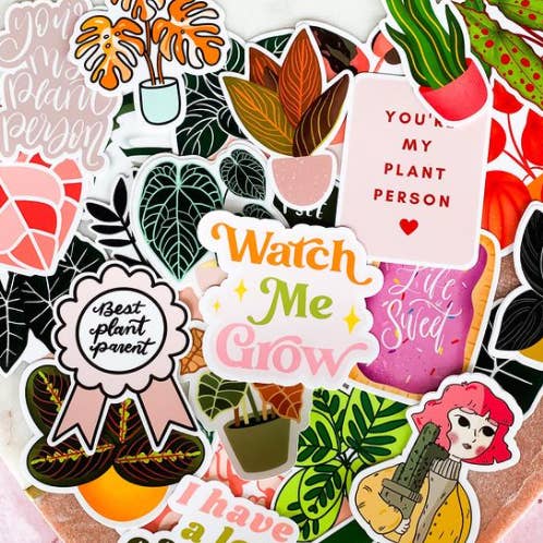 Tiny Plant Market - Wholesale Sticker - 25 Pack Assorted Plant Themed Stickers
