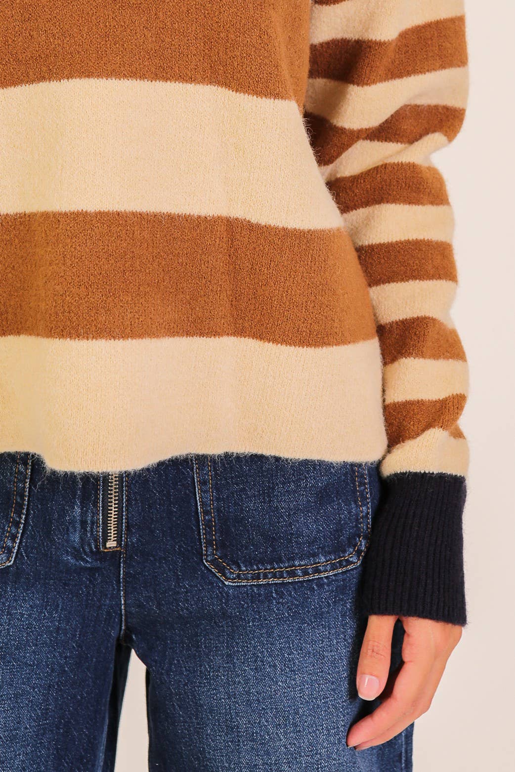 Vanilla Monkey - Venta al por mayor Jersey de punto - Mujer - Jersey Polo de Punto a Rayas con Cuello3