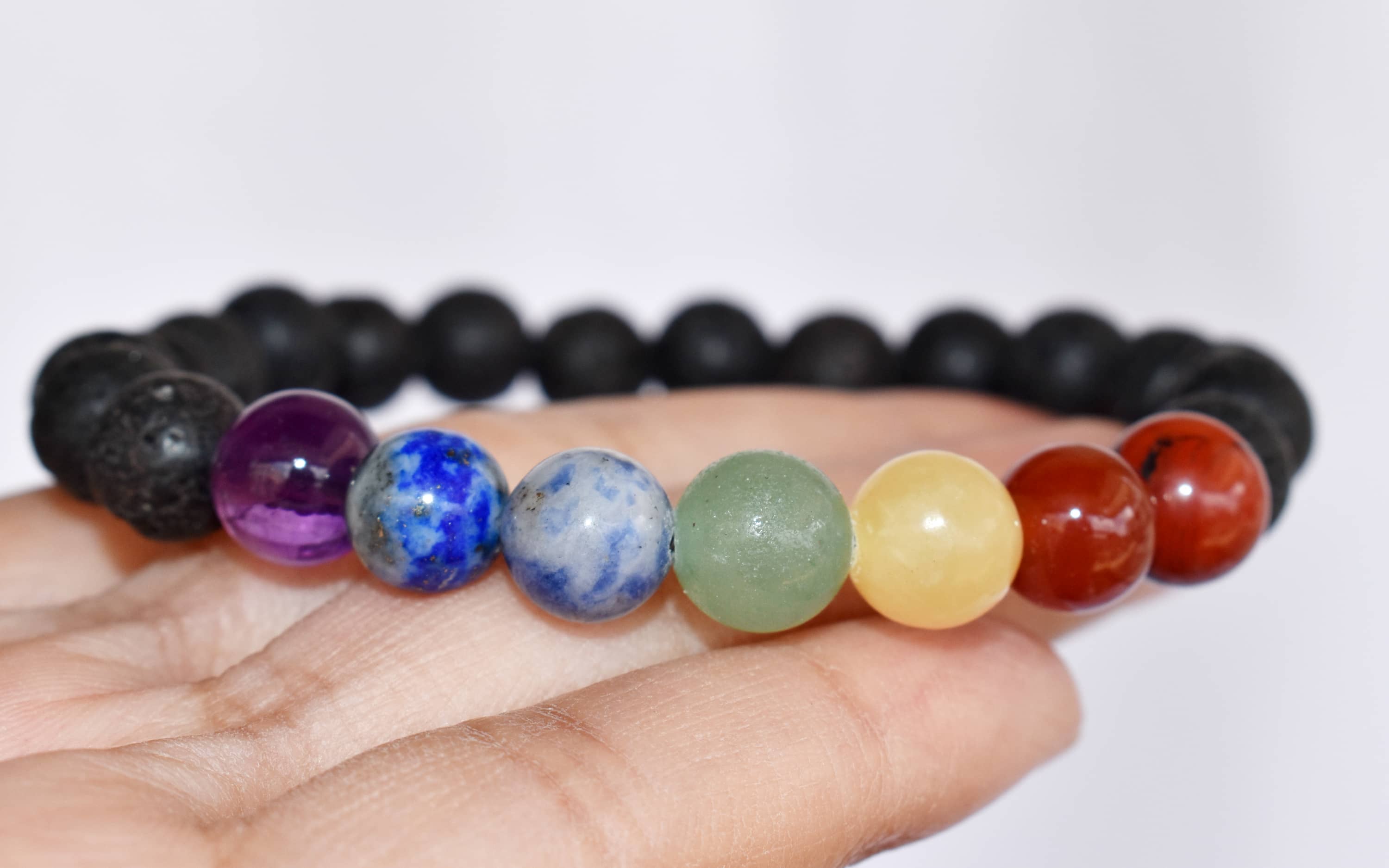 Soothing Crystals - Vente Bracelets d'aromathérapie - Diffuseur de lave | Lave avec 7 chakras | Bracelets d'aromathérapie6