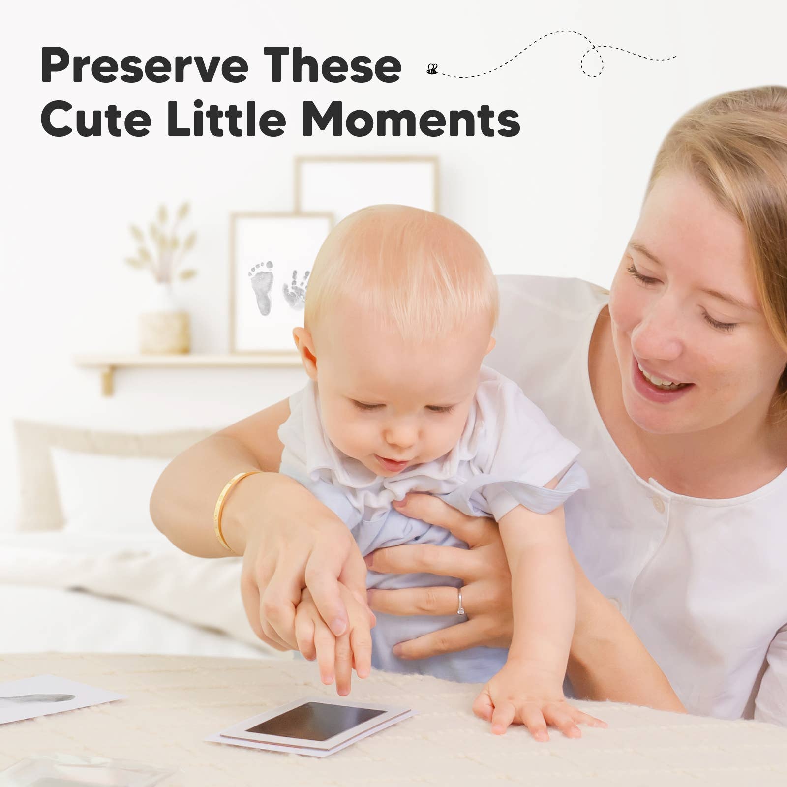 Preto azeviche Kit 4 Almofadas de Tinta Sem Tinta, para Pegadas de Bebê e Patinhas de Cachorro para venda a revendedores na Faire7