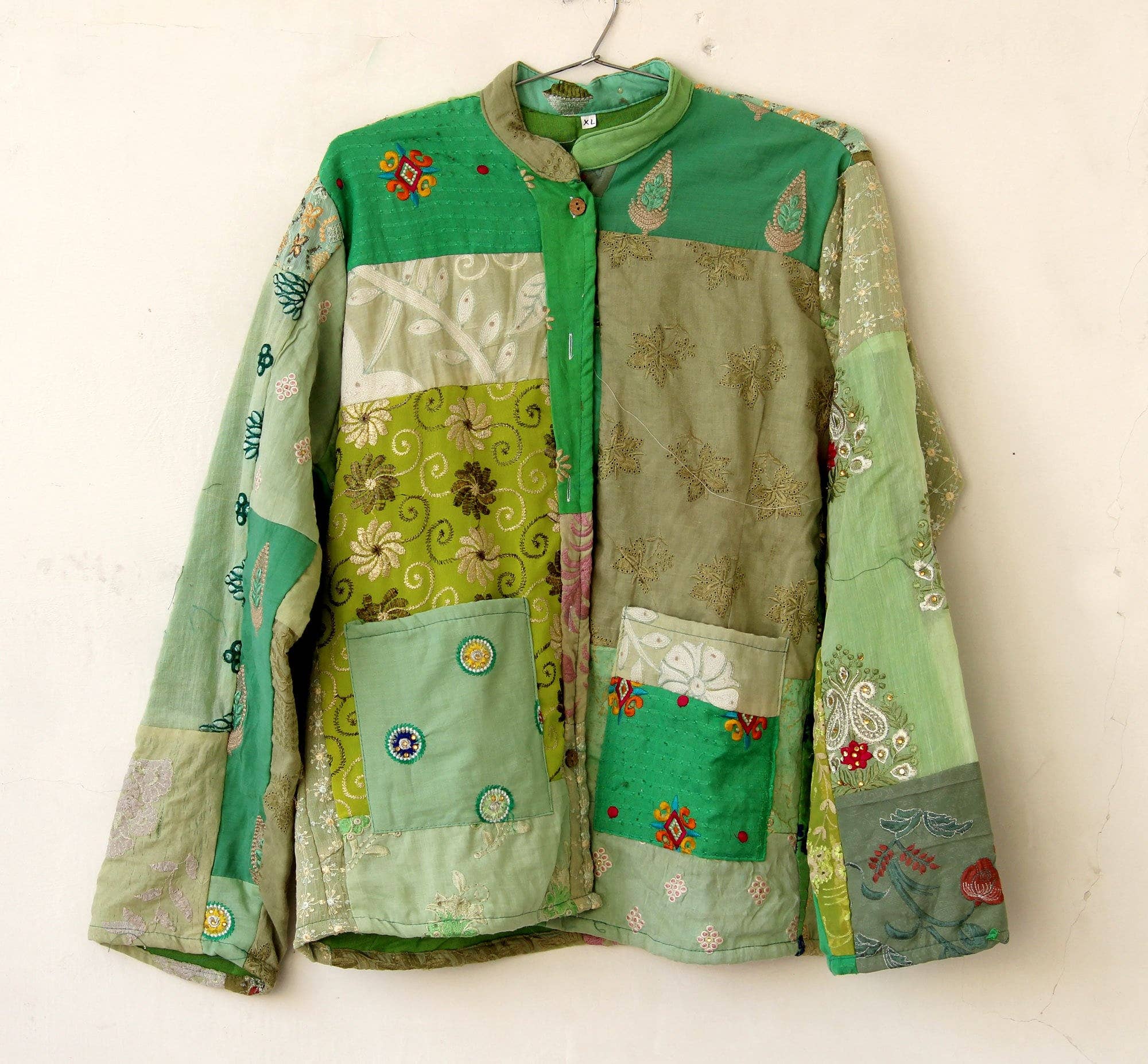 Bhawana Handicrafts - Wholesale Jacket - Women's - Handmade Cotton Patchwork Kantha Stitched Short Jacket7