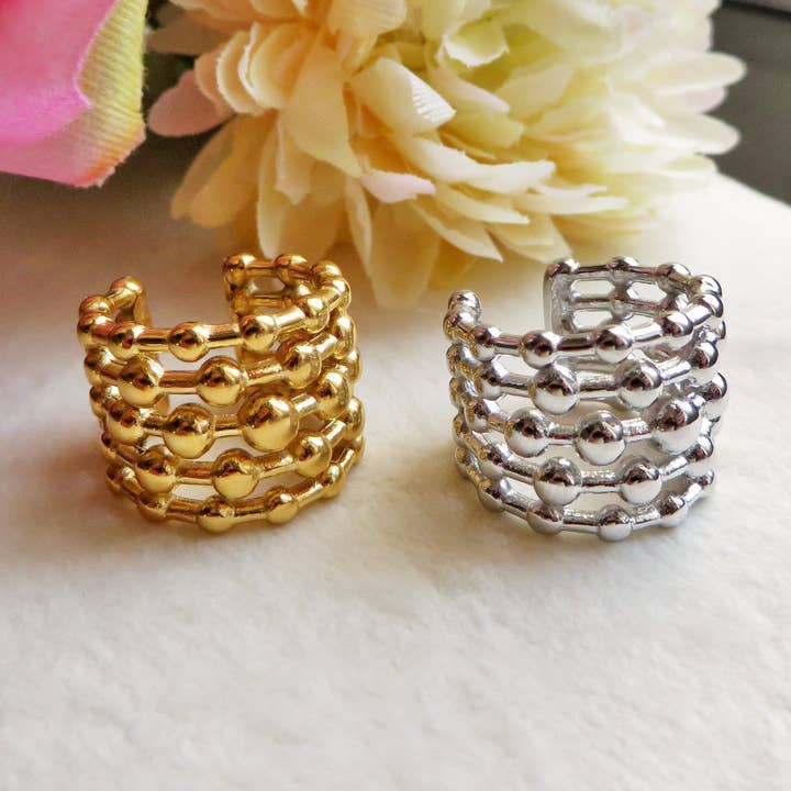 PALLINI EARCUFF ~ ACCIAIO Inossidabile orecchino Senza buco for wholesale by Daemon srls